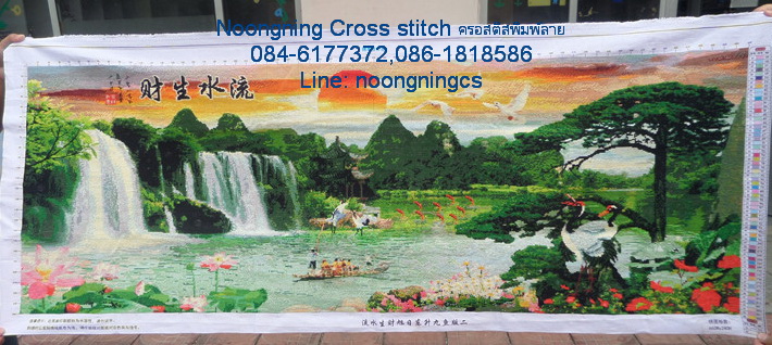 เสือโคร่ง ชุดปักครอสติส พิมพ์ลาย ครอสติสจีน งานฝีมือทำที่บ้าน DIY
