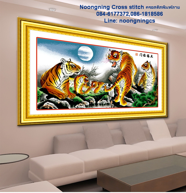 ไก่ ชุดปักครอสติช พิมพ์ลาย ครอสติสจีน งานฝีมือ DIY