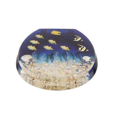 ฝารองนั่งชักโครก POLYRESIN ลายทะเล