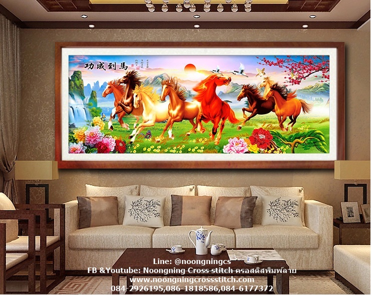 ปลาคราฟ8 ดอกบัว ครอสติสคริสตัล Diamond painting โมเสก ภาพติดเพชร งานฝีมือทำที่บ้าน DIY