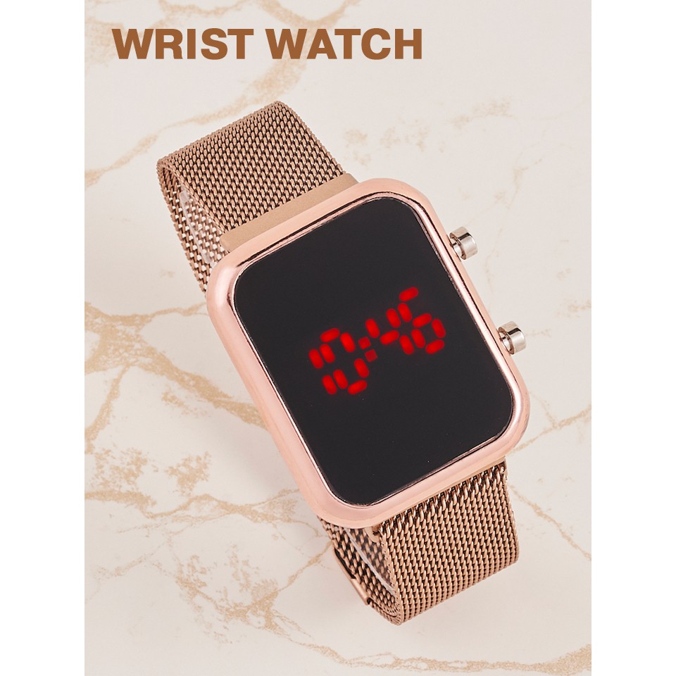 !!สินค้าขายดี!! นาฬิกาข้อมือดิจิตอล กรอบเหลี่ยม นาฬิกาแฟชั่น Digital Watch