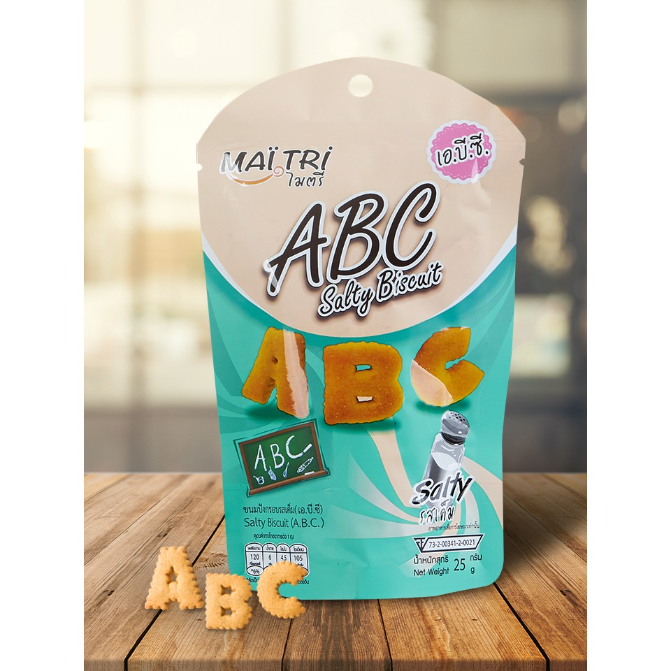 !!สินค้าขายดี!! ขนมปังบิสกิตกรอบ แครกเกอร์ เอบีซี รสเค็ม ABC Biscuit