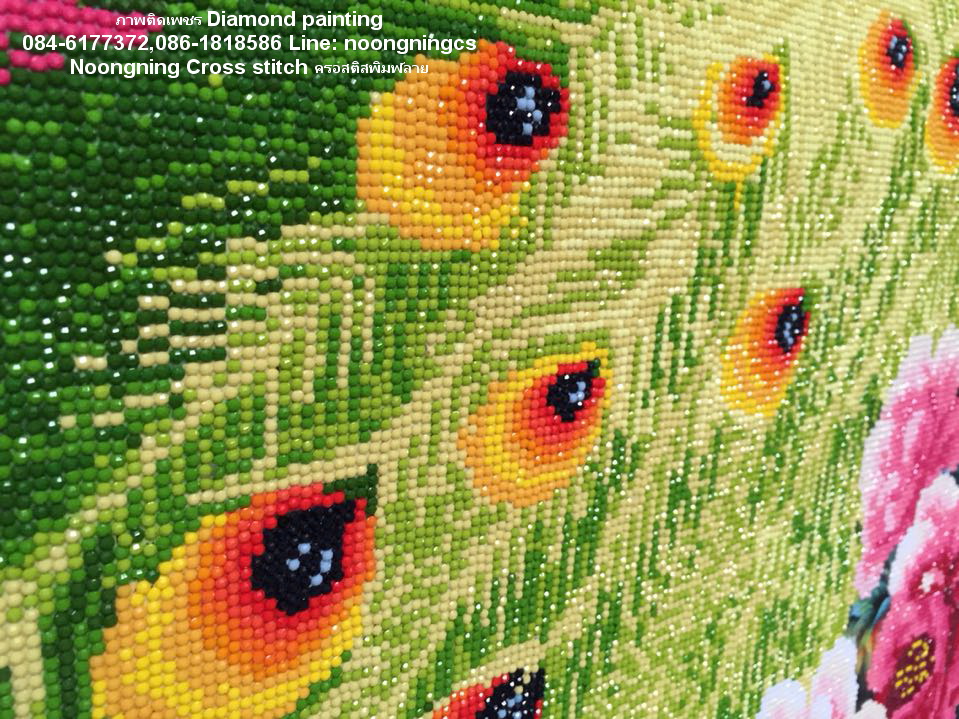 ป่าเมเบิ้ลทอง ครอสติสคริสตัล Diamond painting โมเสก ภาพติดเพชร งานฝีมือ DIY