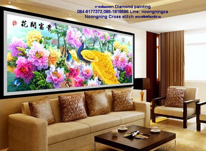 ม้า8ตัวมงคล ครอสติสคริสตัล Diamond painting โมเสก ภาพติดเพชร งานฝีมือ DIY