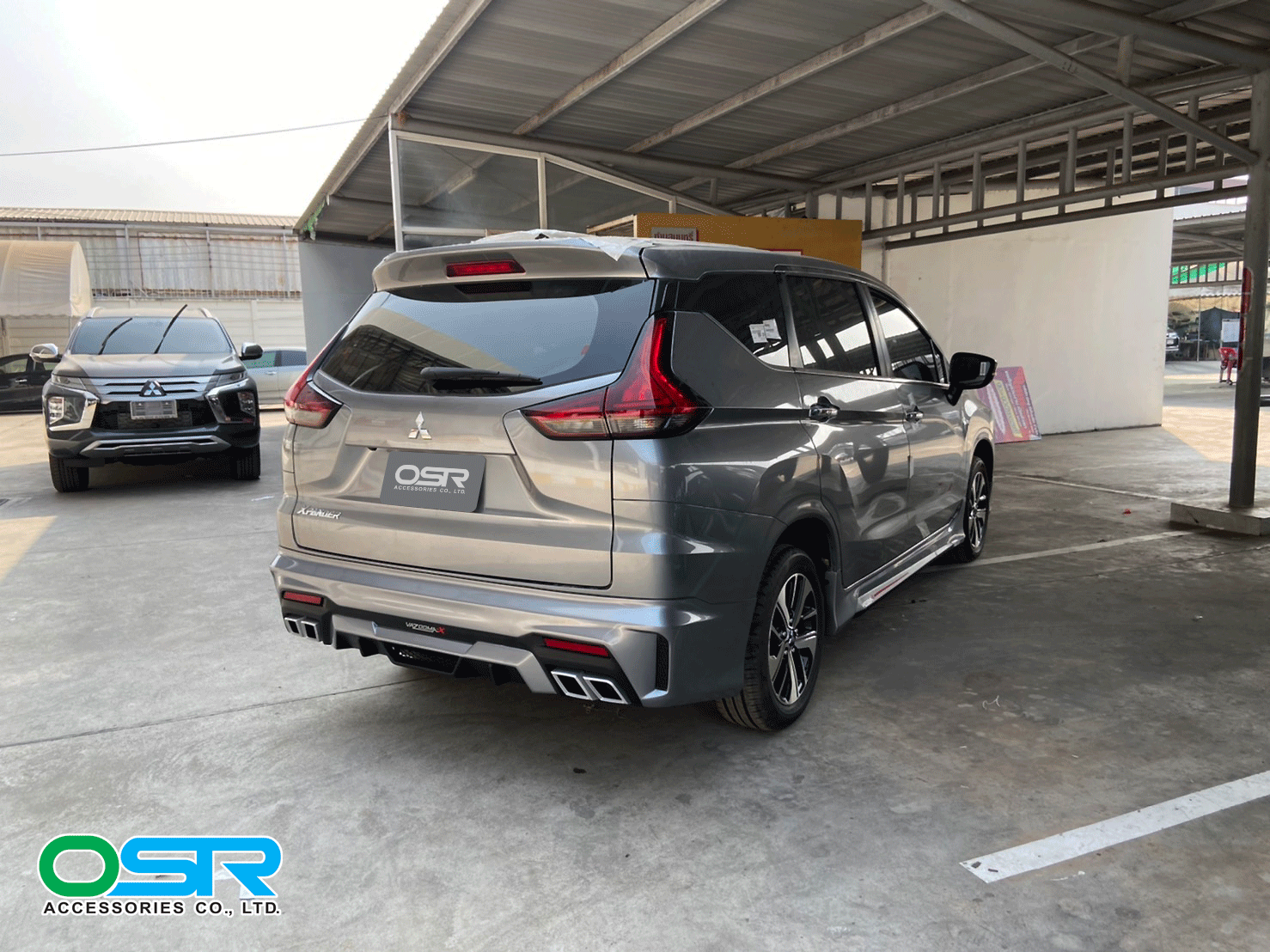 ชุดแต่งรถ-สเกิร์ต-อุปกรณ์แต่งรถ Mitsubishi Xpander ทรง Vazoomer-X By OSR