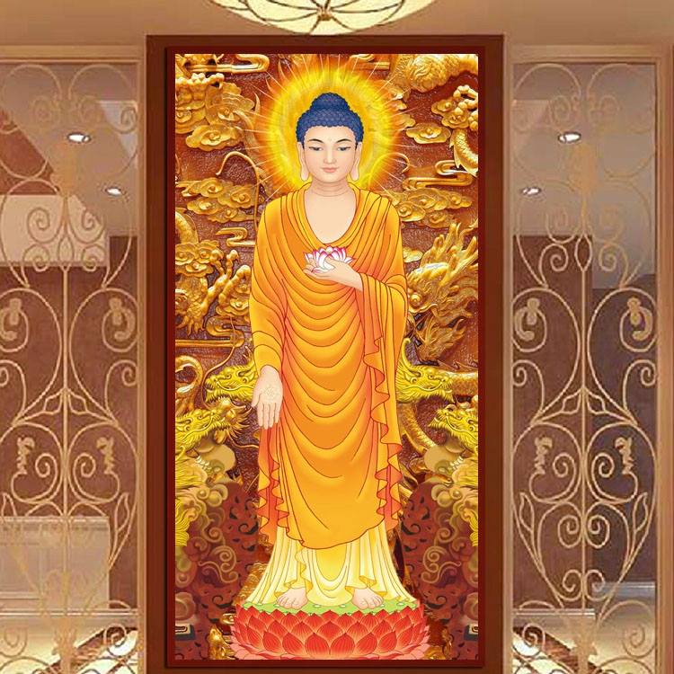 พระพุทธเจ้า ครอสติสคริสตัล Diamond painting โมเสก ภาพติดเพชร งานฝีมือทำที่บ้าน DIY