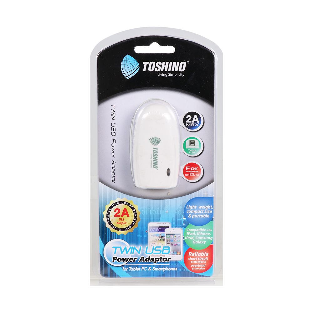 ปลั๊กแปลง TOSHINO USB TAU02 ADAPTER USB TAU02 TOSHINO