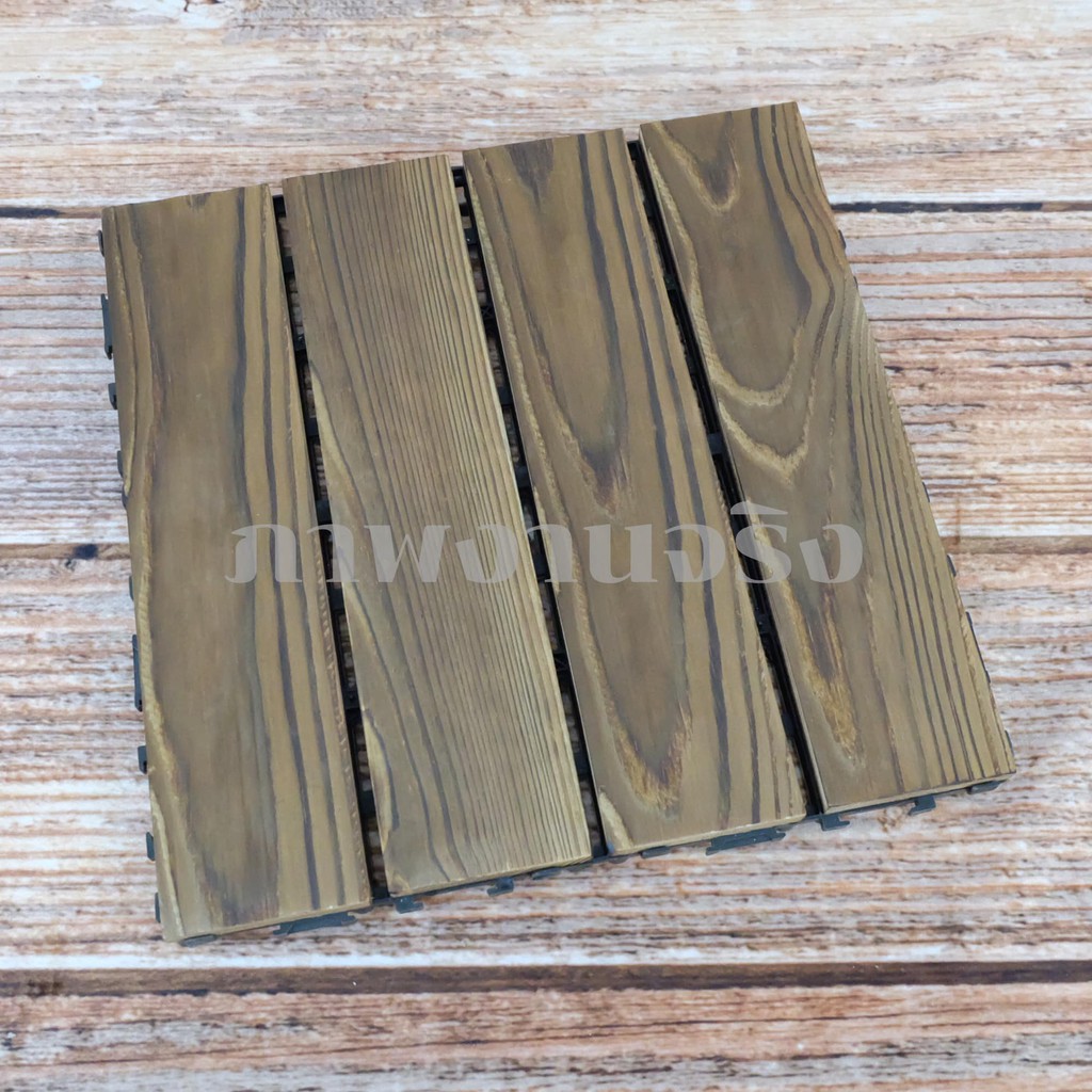 Gion-แผ่นไม้ตกแต่งสวน แผ่นปูพื้น ย้อมสีอะคริลิค ขนาด 30x30 ซม. No.2665 จำนวน 1 แผ่น