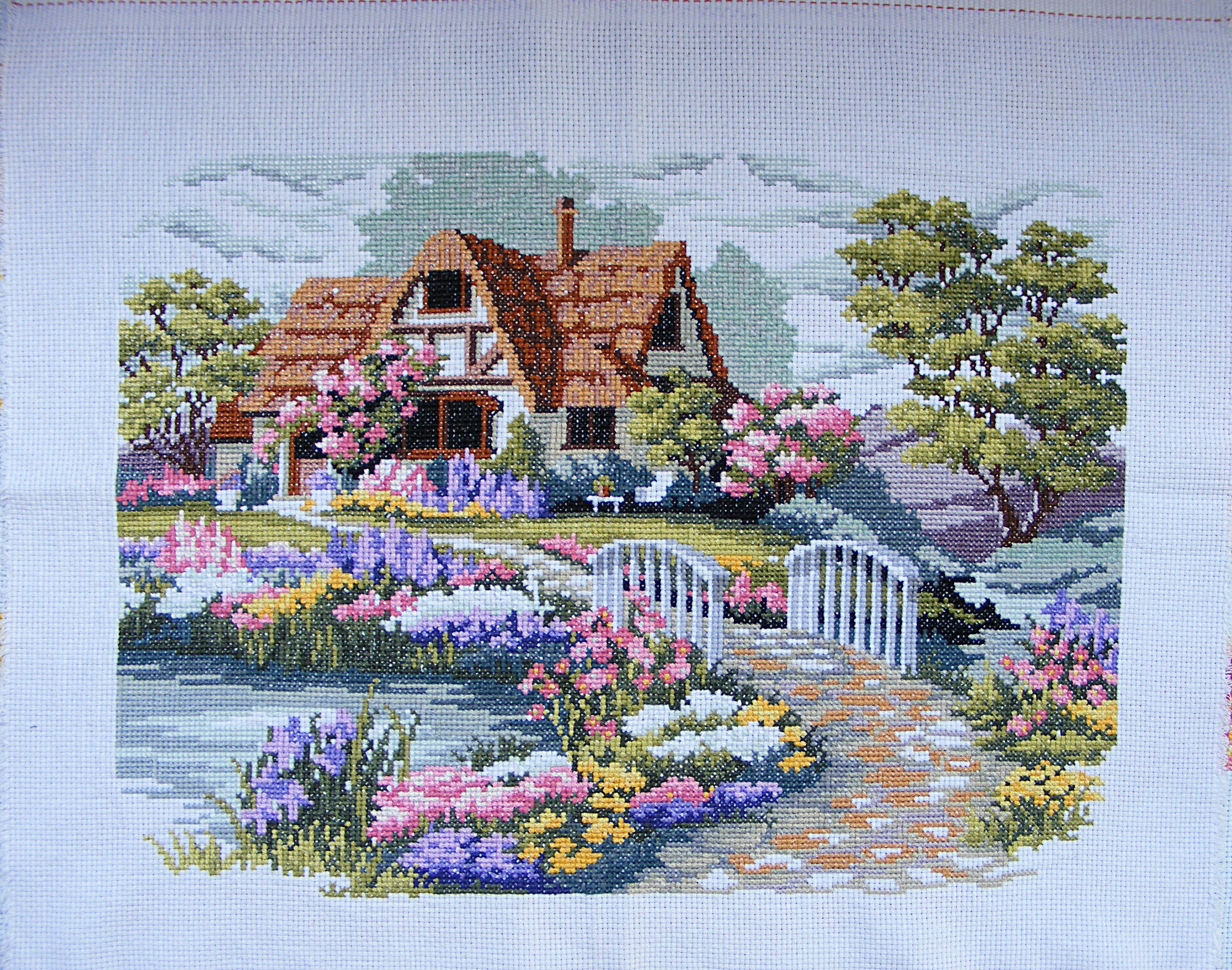 ช้างสามตัว ชุดปักครอสติส พิมพ์ลาย ครอสติสจีน งานฝีมือทำที่บ้าน DIY
