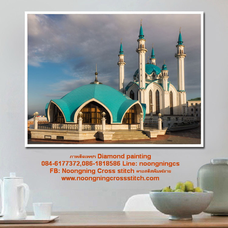 ม้ายูนิคอร์น ครอสติสคริสตัล Diamond painting โมเสก ภาพติดเพชร งานฝีมือทำที่บ้าน DIY