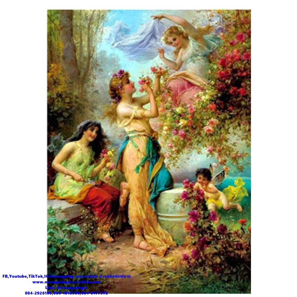 คิวปิด ครอสติสคริสตัล Diamond painting โมเสก ภาพติดเพชร งานฝีมือทำที่บ้าน DIY