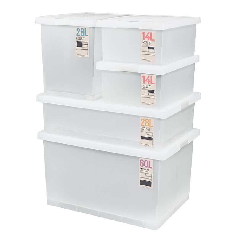 JCJ กล่องอเนกประสงค์พร้อมฝาล็อก รุ่น 5223 ความจุ 28 ลิตร ขนาด 28.4 x 42 x 32.9 ซม. สีขาว