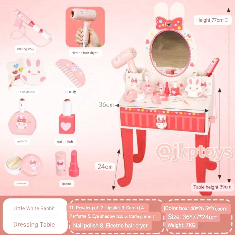 PlayTive Junior Kitchen Wooden Toy ครัวไม้เทาแดง สำเนา