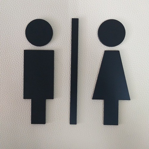 ป้ายห้องน้ำ อะคริลิค สูง 13 cm. สไตล์ LOFT