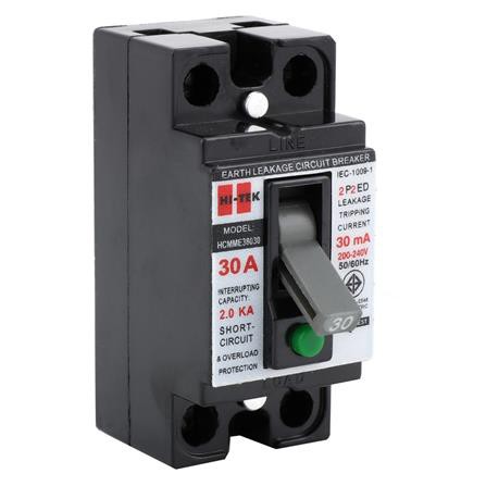 เบรกเกอร์กันไฟฟ้าดูด/ไฟฟ้ารั่ว HI-TEK HTE-38 30A เกรดไม่ลามไฟ และทนทานต่อแรงกระแทก