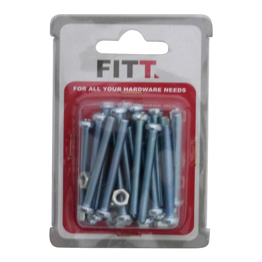 สกรูเกลียวมิลน็อต JP 5X45 MM 25 ตัวอุปกรณ์ยึดติดสกรู, น๊อตและแหวน