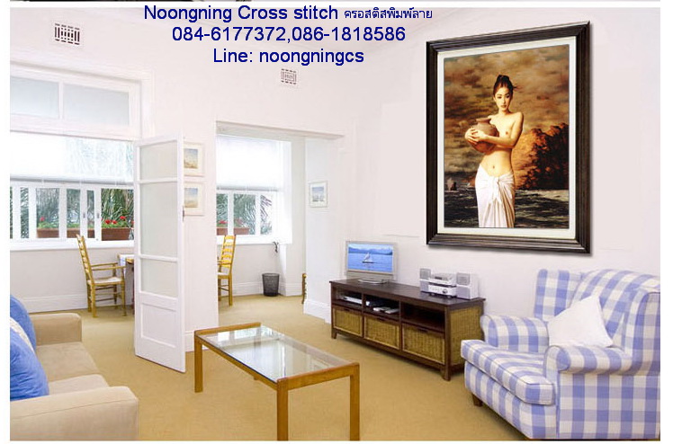 นกครอสติส ชุดปักครอสติช พิมพ์ลาย ครอสติสจีน งานฝีมือ DIY