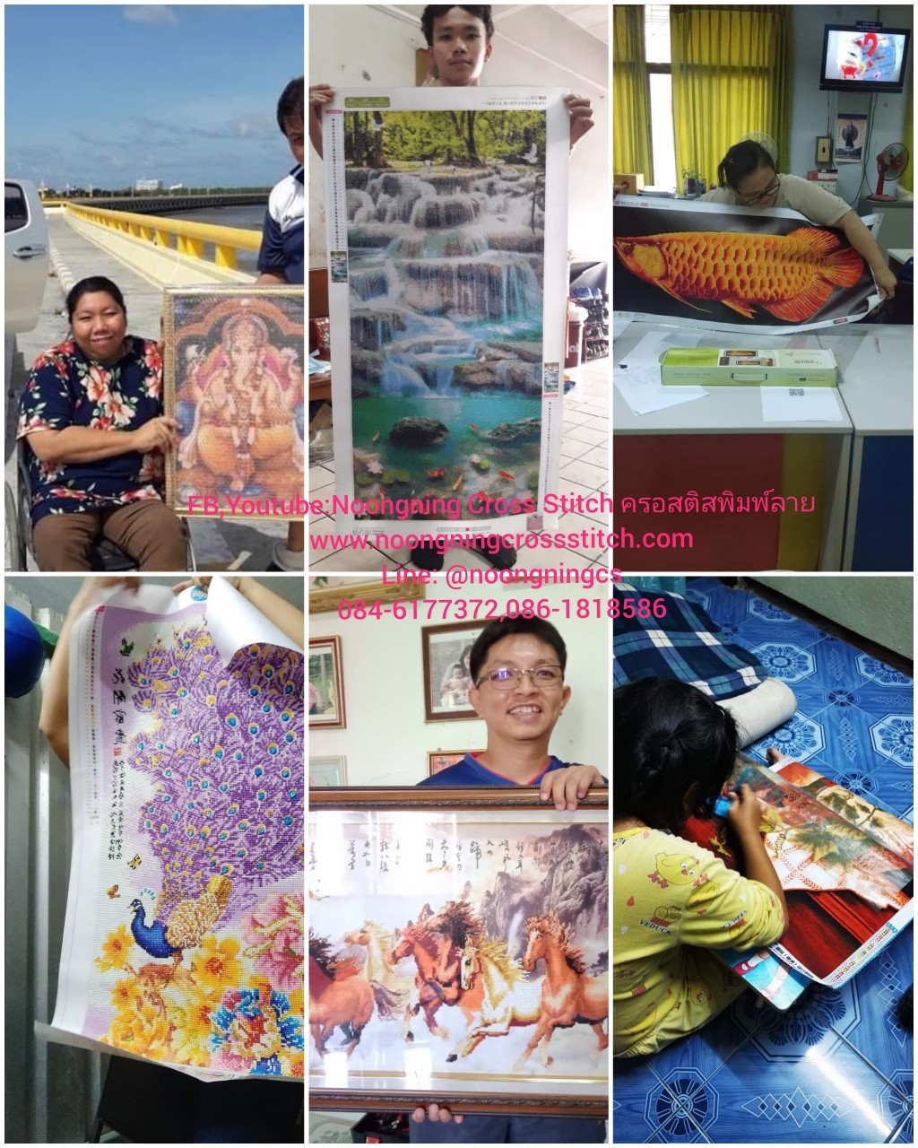 ไก่มงคล ครอสติสคริสตัล Diamond painting โมเสก ภาพติดเพชร งานฝีมือทำที่บ้าน DIY