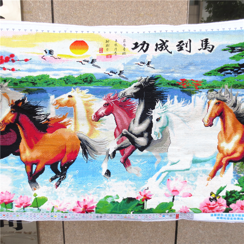 เด็กจีนเงินไหลนองทองไหลมา ชุดปักครอสติส พิมพ์ลาย ครอสติสจีน งานฝีมือทำที่บ้าน DIY