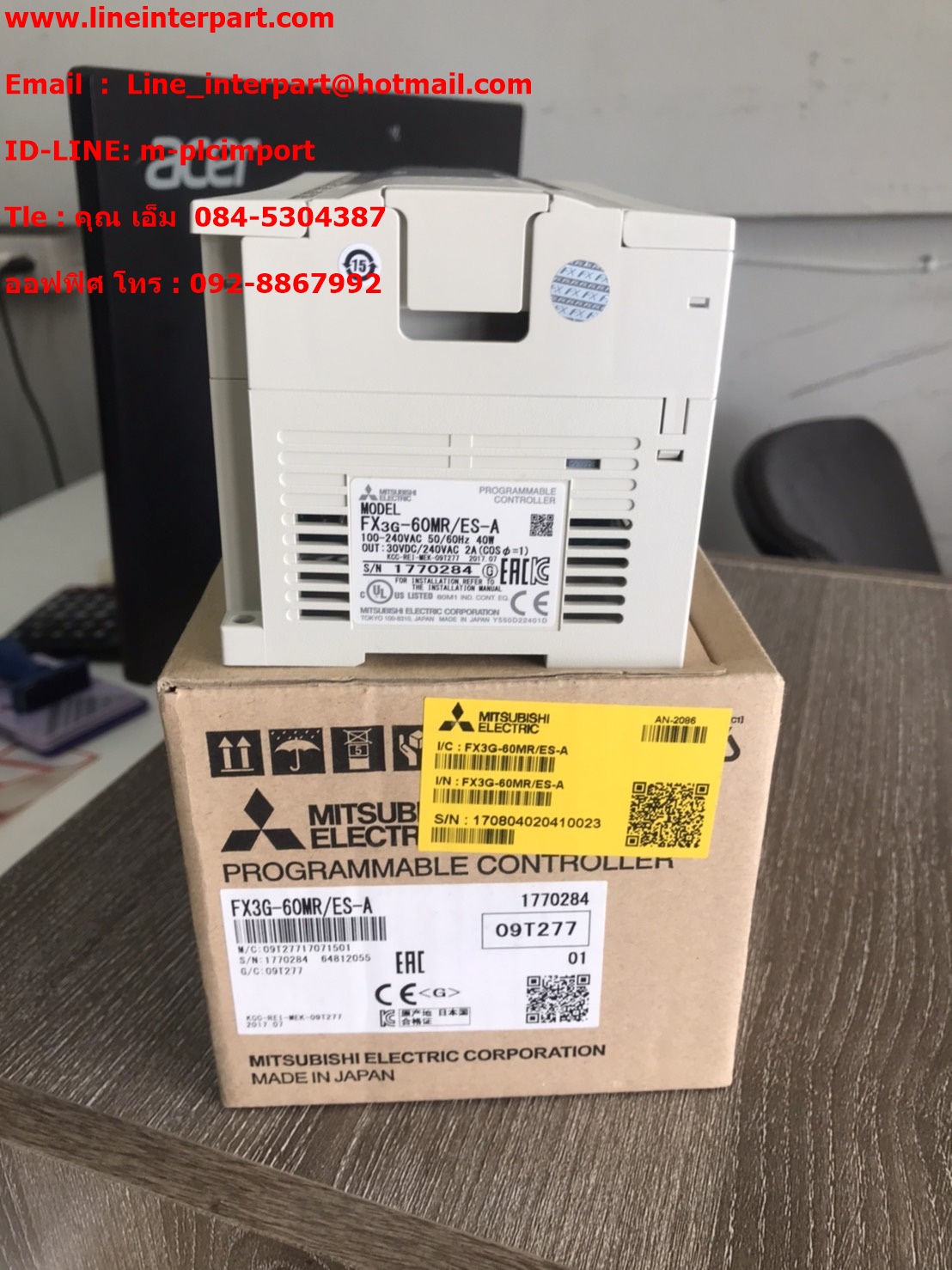 ขายPLC MITSU FX3G-60MR/ES-A