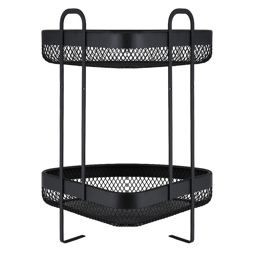 ชั้นแขวน เข้ามุม 2ชั้น MOYA KM004A เหล็กเคลือบสี อุปกรณ์ภายในห้องน้ำ