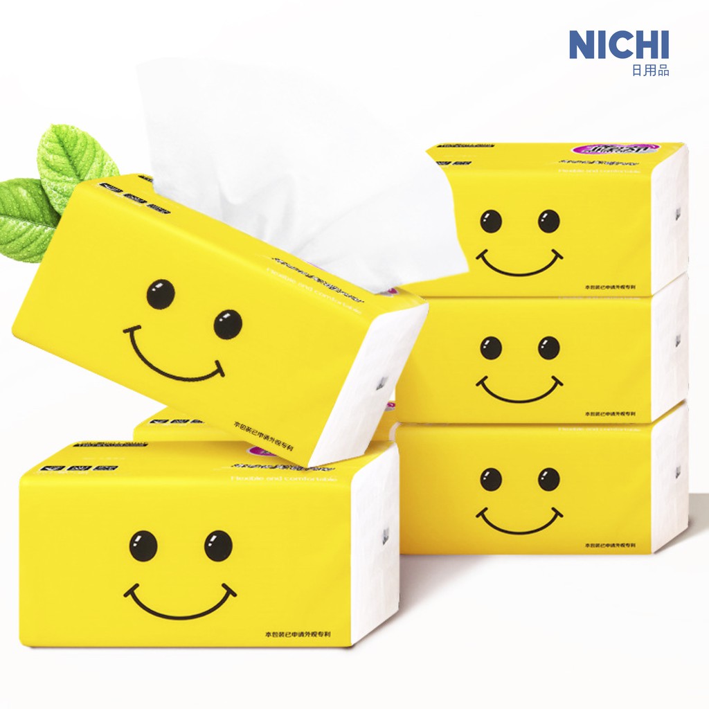 กระดาษทิชชู่ กระดาษทิชชู่เช็ดหน้า ทิชชู่มินิ เช็ดมือ กระดาษทิชชู่ 100 แผ่น