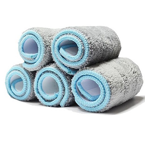 ผ้าม๊อบ อะไหล่ผ้าม๊อบ ผ้าถูพื้น ไม้ถูพื้นรีดน้ำ ไม้ถูพื้นแบบแบน ผ้าม๊อบ 5 ผืน flat mop ไม้ม็อบ ไม้ถูบ้าน