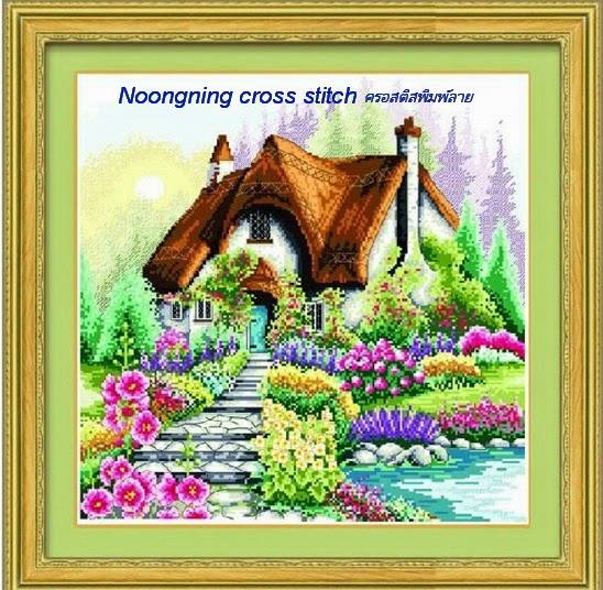 ทิวทัศน์ ชุดปักครอสติช พิมพ์ลาย ครอสติสจีน งานฝีมือ DIY