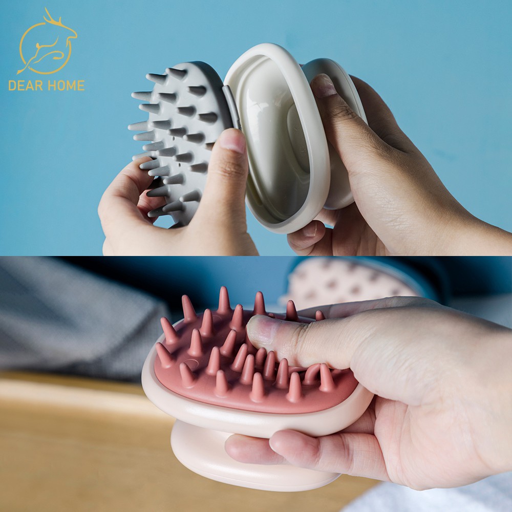 Dear Home แปรงหวีนวดหัว หวีผมหนังศีรษะ แปรง หวี แปรงนวดหนังศีรษะ หวีผม แชมพู แปรง ห้องน้ำ เครื่องมือ ที่นวดศีรษะ