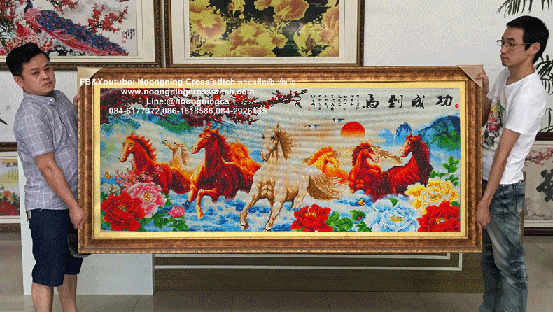 ต้นไม้4ฤดู ครอสติสคริสตัล Diamond painting โมเสก ภาพติดเพชร งานฝีมือทำที่บ้าน DIY