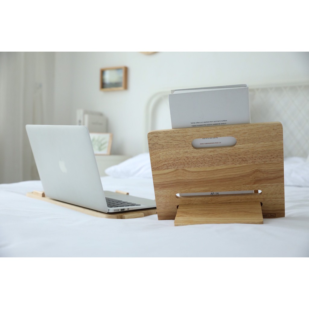 The Wood's Tale ที่วางหนังสือ ที่ตั้งหนังสือ ปรับระดับได้ BOOK STAND แท่นวางหนังสือ จากไม้ธรรมชาติ