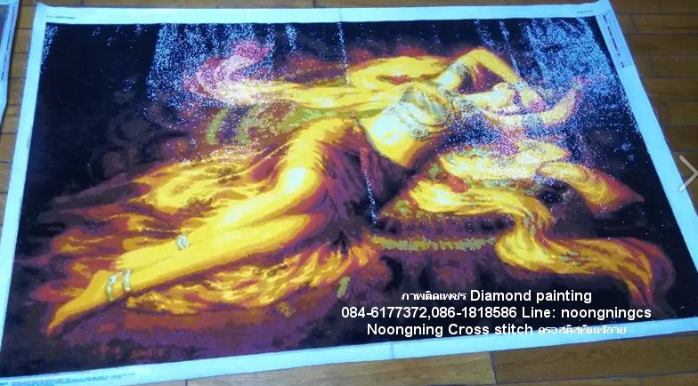 วิวท่าน้ำ ครอสติสคริสตัล Diamond painting โมเสก ภาพติดเพชร งานฝีมือ DIY