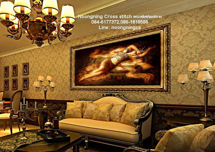 ตัวอักษรจีน ชุดปักครอสติช พิมพ์ลาย ครอสติสจีน งานฝีมือ DIY