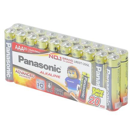 ถ่านอัลคาไลน์ AAA PANASONIC LR03T/20SL ผลิตจากวัสดุคุณภาพดี