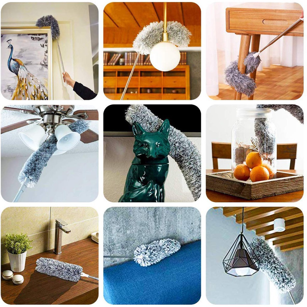 🔥จัดส่งตอนนี้🔥ไม้ปัดฝุ่น ไมโครไฟเบอร์ ปรับความยาวได้ งอตัวได้ ซักได้ ดึงดูดฝุ่นด้วยไฟฟ้าสถิต ฝุ่นไม่ปลิว