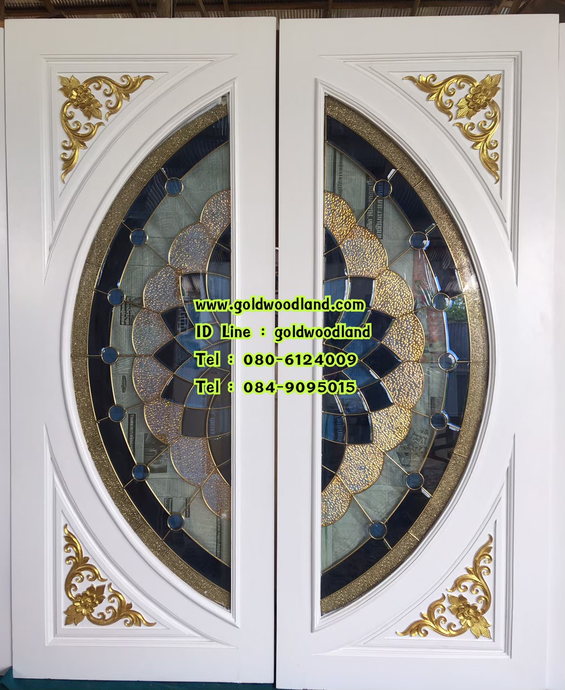 ประตูบ้านไม้สัก GBBB - 241