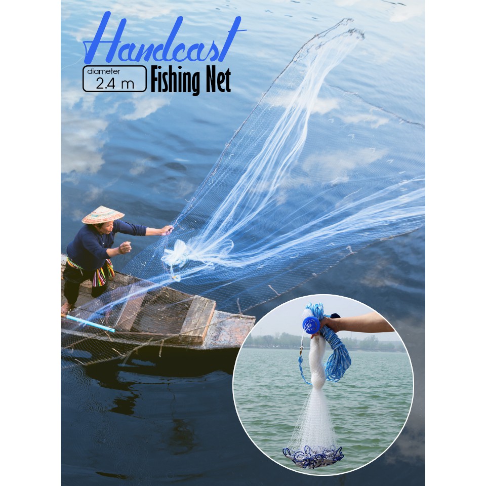 !!สินค้าขายดี!! แหจับปลา ตาข่ายดักปลา อวนดักปลา Drawstring Fishing Net