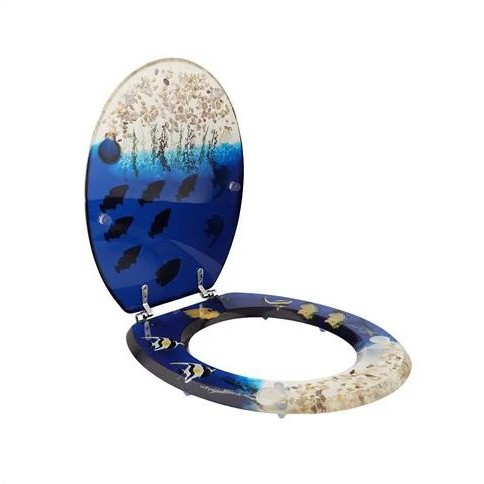 ฝารองนั่งชักโครก POLYRESIN ลายทะเล