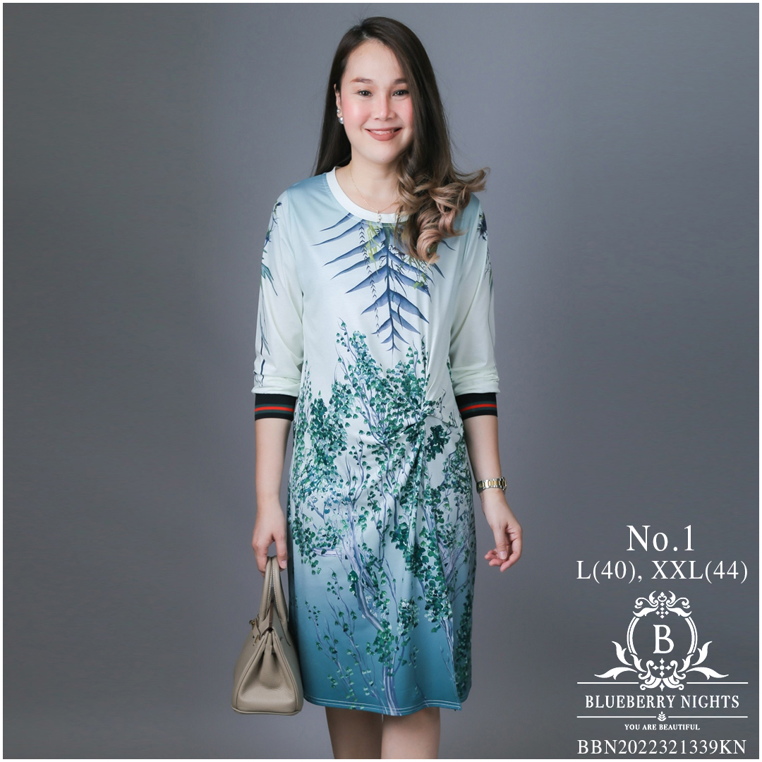SaLe++14100 เดรสทีเชิ้ตผ้ายืดโพลีเอสเตอร์ผสมเนื้อนุ่มเกรดพรีเมี่ยม ตัดเย็บสวยเนี้ยบสไตล์แบรนด์เนมสุดหรู แพทเทิร์นเสื้อคอกลมแขนยาวปลายแขนยางยืด ช่วงเอวเย็บม้วนเกลียวช่วยอำพรางพุง #ซ่อนพุง ให้ดู #ผอมมีเอว ค่ะ พิมพ์ลายสีคมชัดสวยเป๊ะ ใส่สวยได้ทุกๆโอกาส หรูหรา