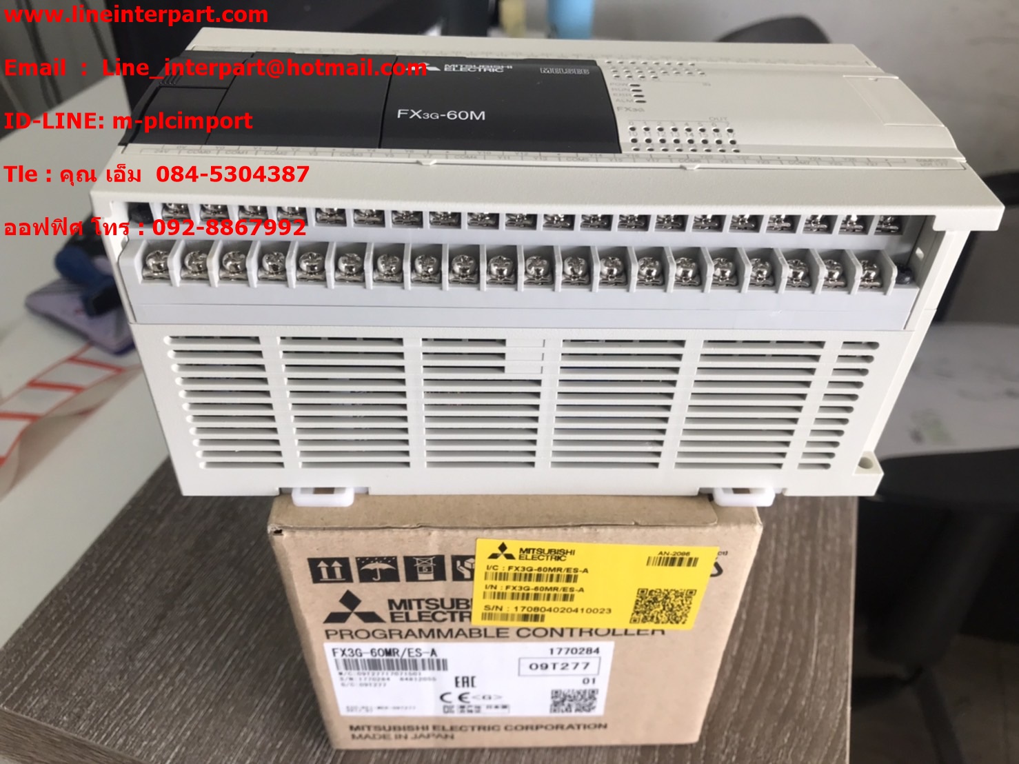 ขายPLC MITSU FX3G-60MR/ES-A