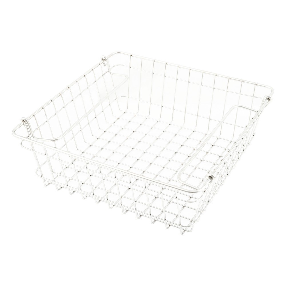 ตะกร้าสเตนเลส ORGAN 26x26x9 ซม. ซ้อนได้ S KECH อุปกรณ์จัดเก็บในครัว ตะกร้าใส่ของในครัว