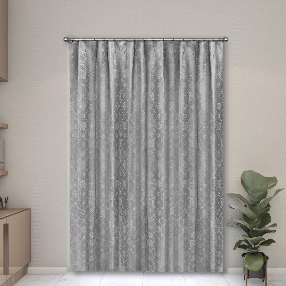 ผ้าม่านจีบ CHILD FREEDOM STYLE BENIX 140X220 ซม. สีเทา ผ้าม่านประตู CURTAIN ผ้าม่านและมู่ลี่