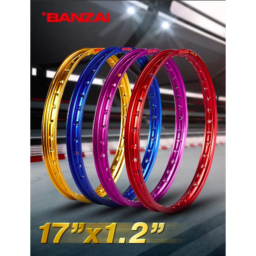 !!สินค้าขายดี!! BANZAI วงล้อรถมอเตอร์ไซค์ 1.2 x 17 นิ้ว BANZAI Motorbike Rim