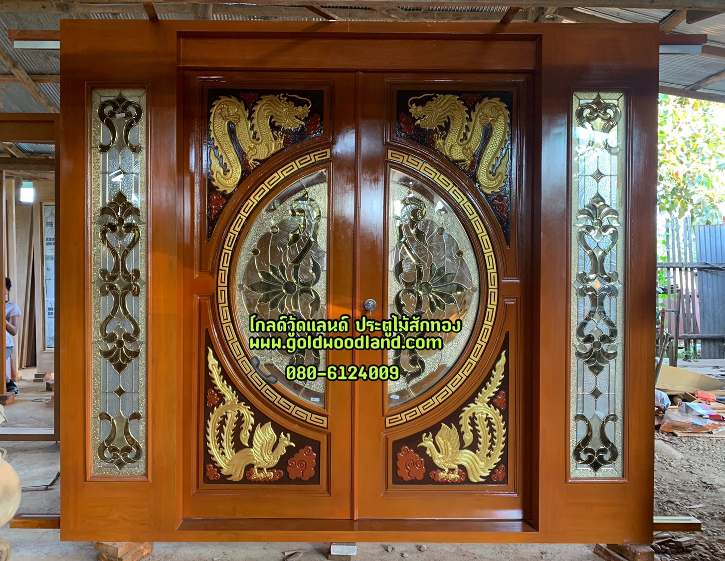 ประตูบานเลื่อนไม้ชุดสำเร็จ