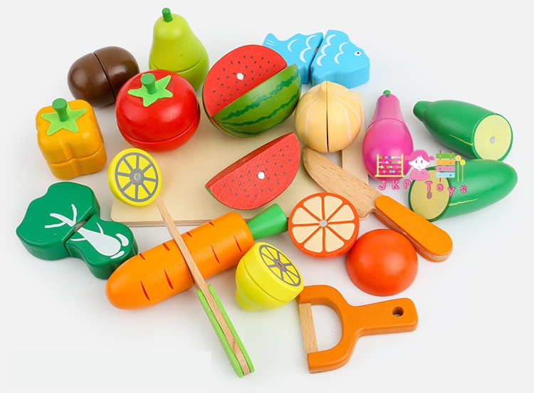 หั่นผัก ผลไม้ ชุดใหญ่พร้อมกล่องไม้เก็บอุปกรณ์