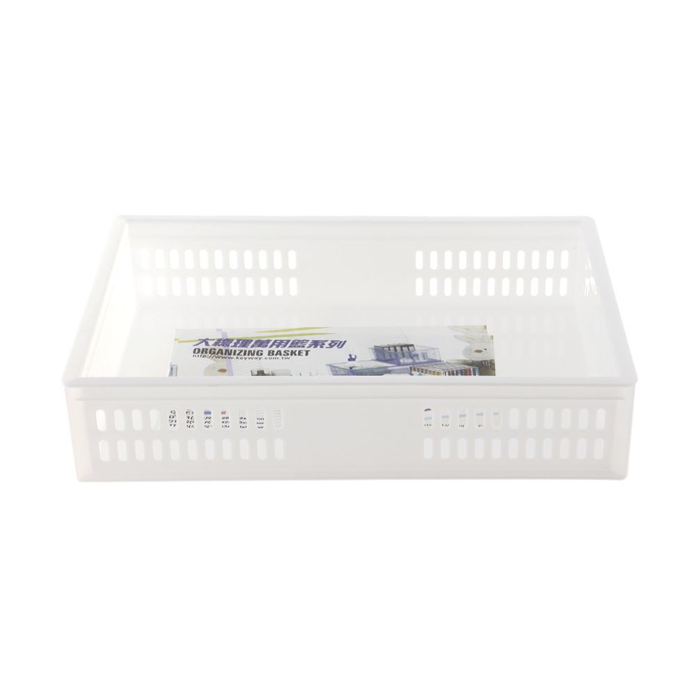 กล่องซ้อนได้ KEY WAY DT-01 24.2x32.8x6.8 ซม. สีขาว