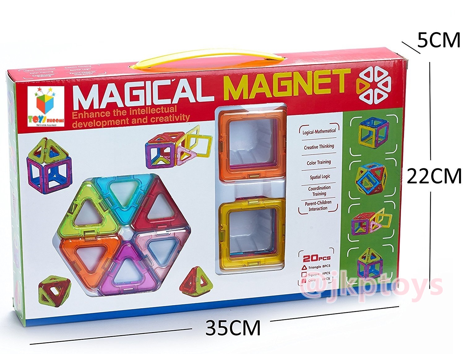 Magical Magnet - ตัวต่อแม่เหล็กเสริมไอคิว รุ่น 20 ชิ้น