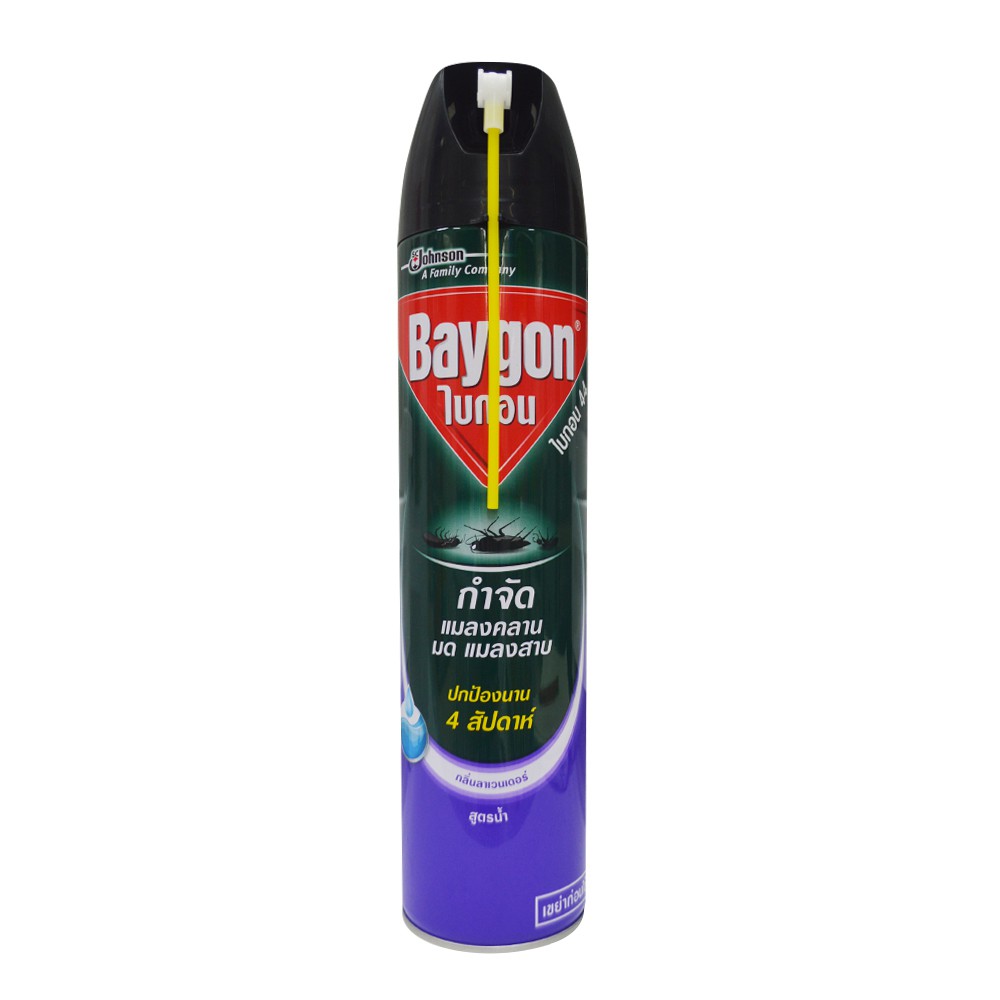 สเปรย์กำจัดมดแมลงสาบ BAYGON 600 มล. กลิ่นลาเวนเดอร์ SPRAY ANT&COCKROACH KILLER BAYGON 600ML LAVENDER