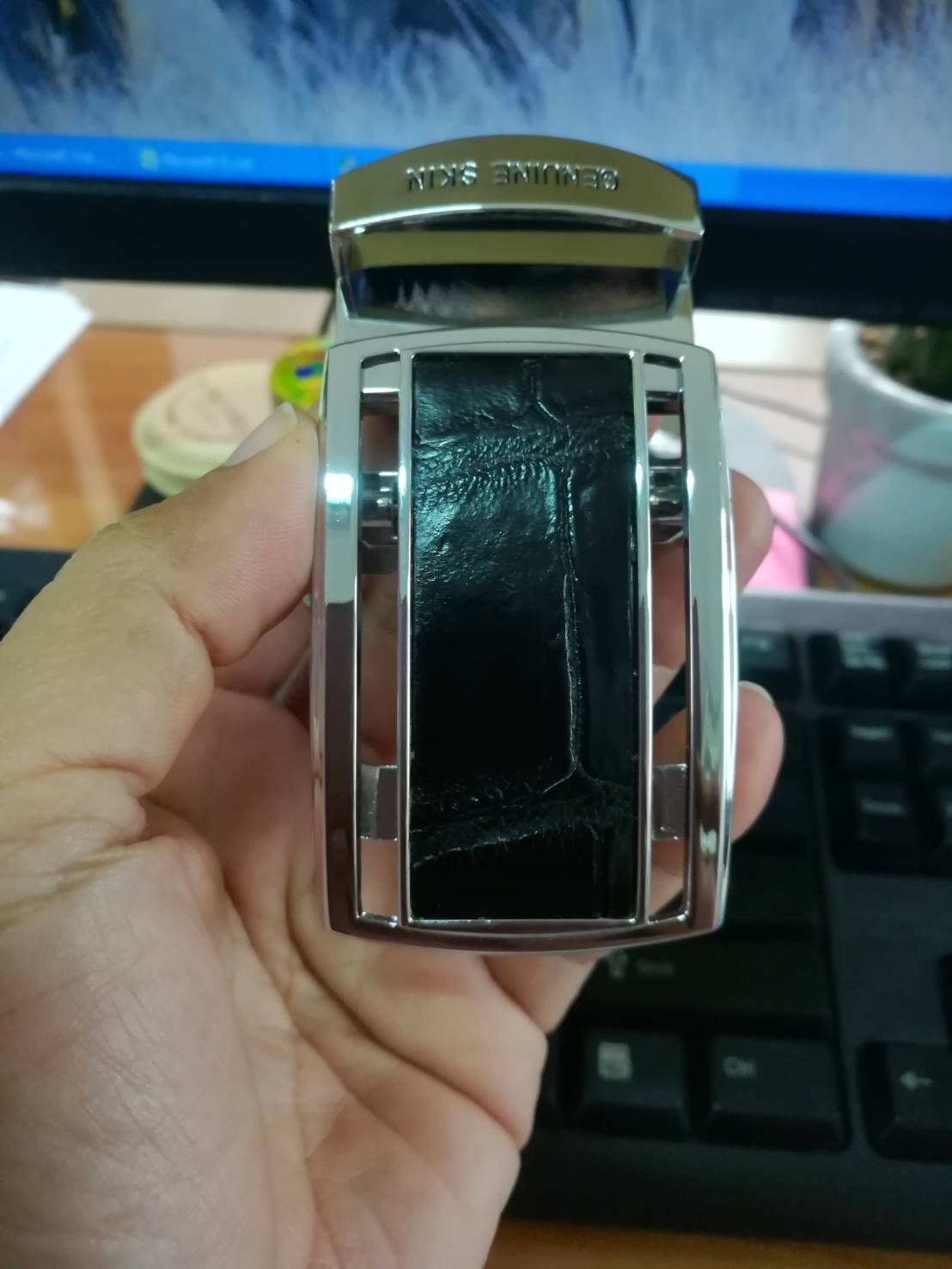 หัวเข็มขัดออโต้ล็อค;สีดำ