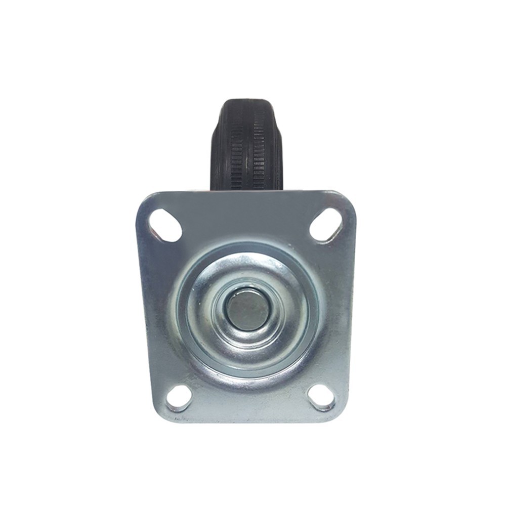 อะไหล่ เฟอร์นิเจอร์ ลูกล้อ RB BK LEON แป้นหมุน 4" LEON BK 4" PLATE ROTATE RUBBER CASTER